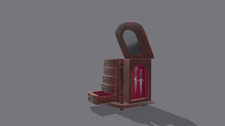 Cabinet_open_drawers 3D Model