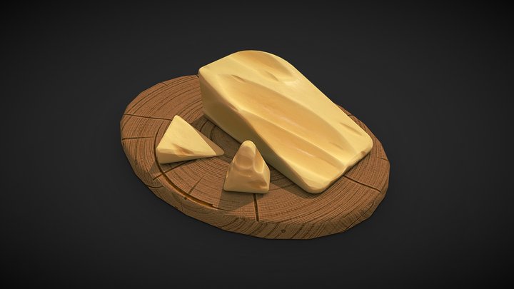 Stylized cheese 3D Model