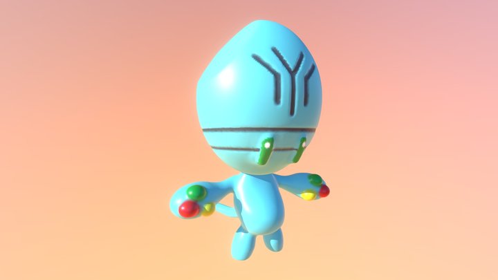 Elgyem Low-Poly Model 3D Model