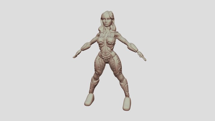 Chainmail armor women 3D Model