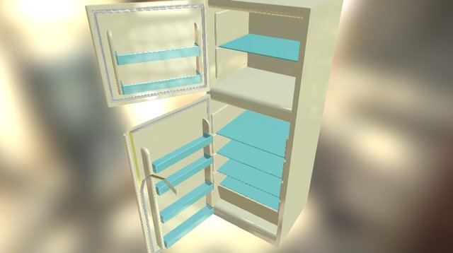 Shabby Fridge 3D Model