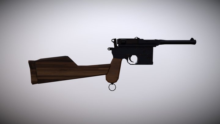 Mauser C96 Pistol 3D Model