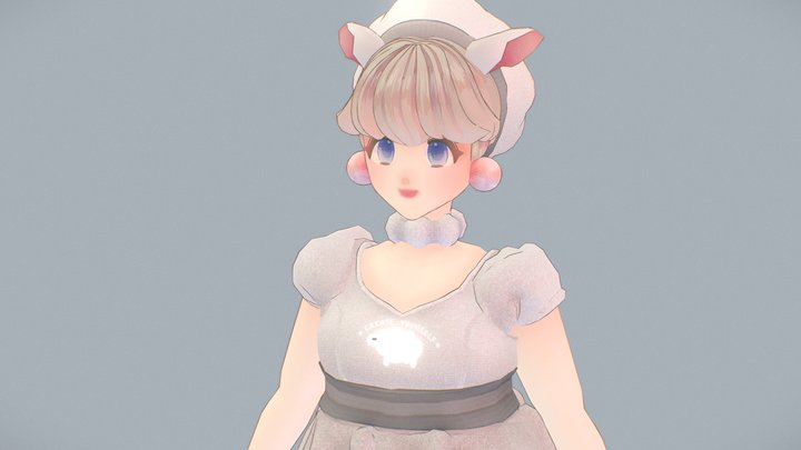 “Moco” inspired by sheep - VRChat Avatar 3D Model