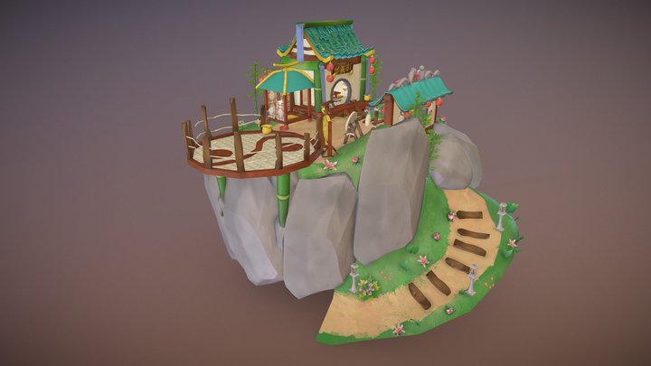 Temple of Yan Huang 3D Model