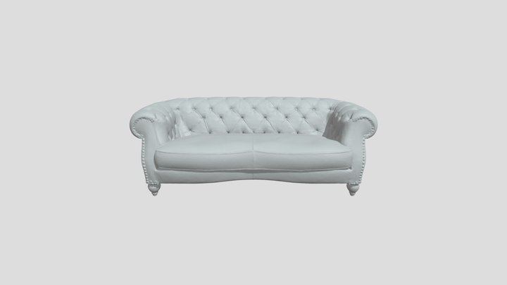 Beige Chesterfield Sofa 3D Model