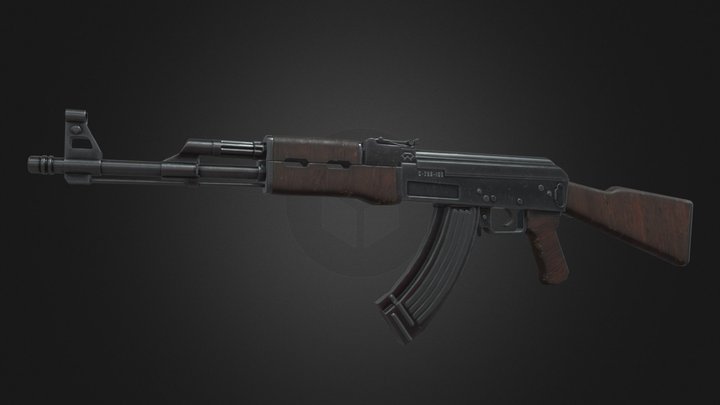 AK47自动步枪 3D Model