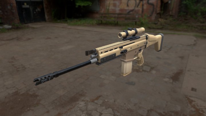 Rifle - FN Scar 17s 3D Model