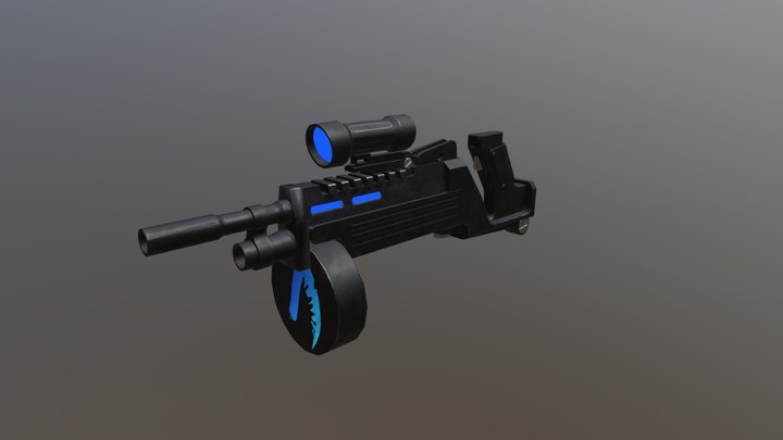 Alien Swarm - 22A7-Z Prototype Assault Rifle 3D Model