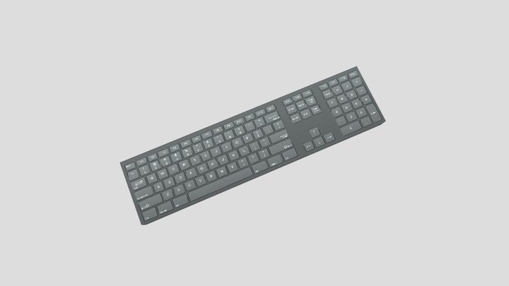 computer keyboard - Bilgisayar klavyesi 3D Model