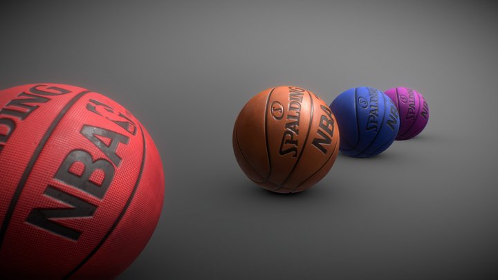 SPALDING NBA BASKETBALL BALL 3D Model