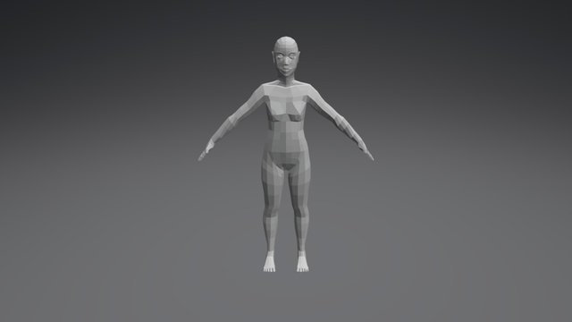 Character Base Mesh (Female) 3D Model