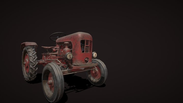 Tractor old 3D Model