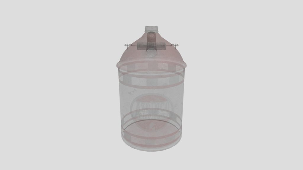 Antique Galvanized Oil Can Branded