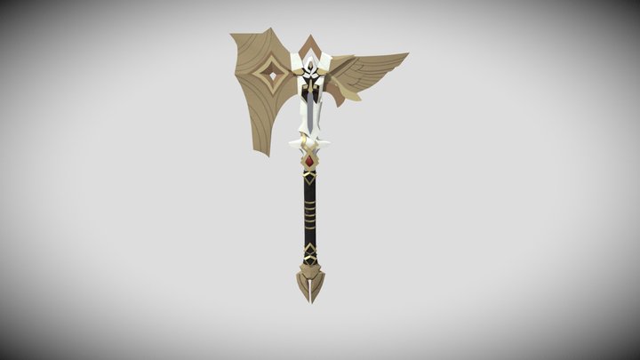 W9155689_LowPoly_DarksidersAxe 3D Model
