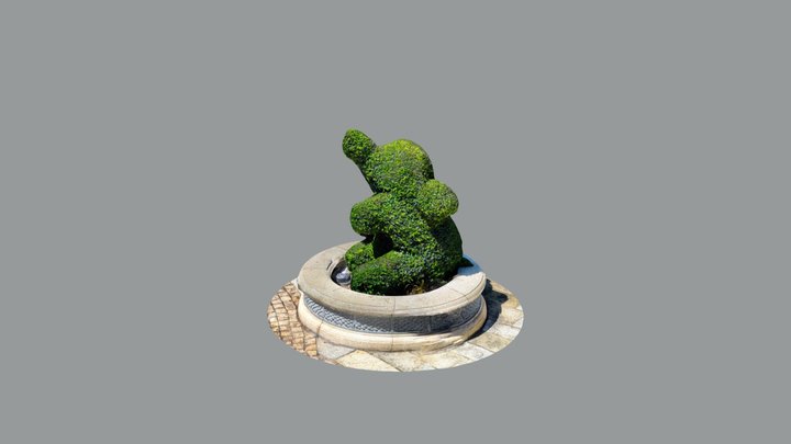 Living Elephant Sculpture 3D Model