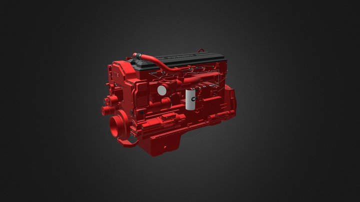 ISX15 Cummins Engine 3D Model