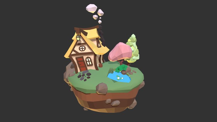 Low Poly Landscape 3D Model