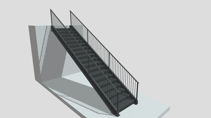 Sunwest Grady C Channel Stair 3D Model