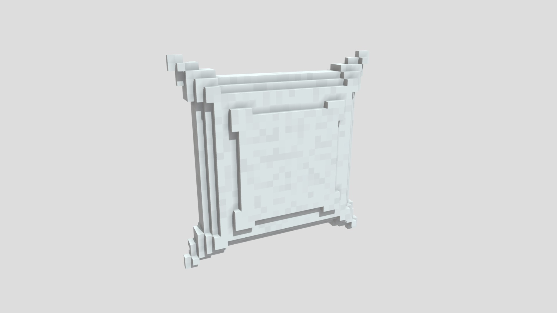 3D model White Pillow -32- [PAID] - This is a 3D model of the White Pillow -32- [PAID]. The 3D model is about a white rectangular object.