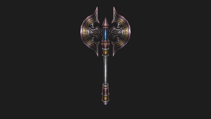 Ornate Axe 3D Model