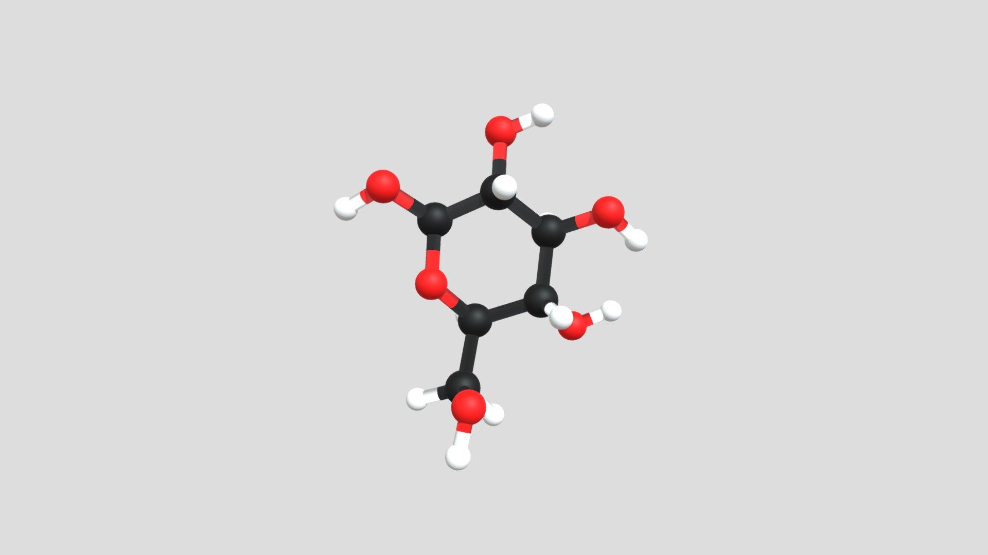 Molecula de monosacarido, glucosa. - 3D model by Eduteiment (@camiloislas)  [f162811]