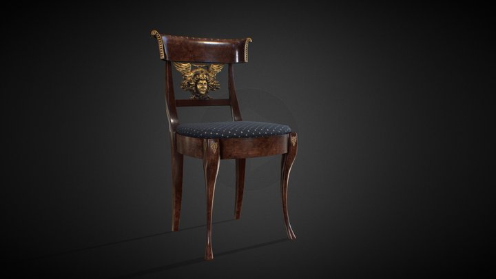 Mercury Chair Regency Period 3D Model