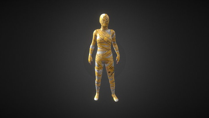 Pubg Mobile Yellow Mummy Outfit  4K Textured 3D Model