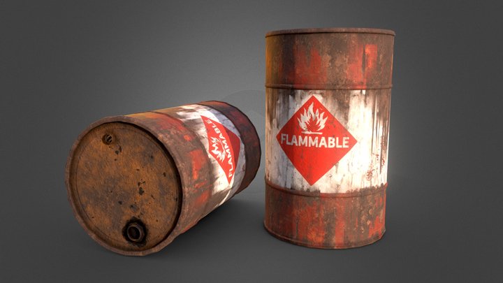 Half-Life 2 Exploding Barrel 3D Model