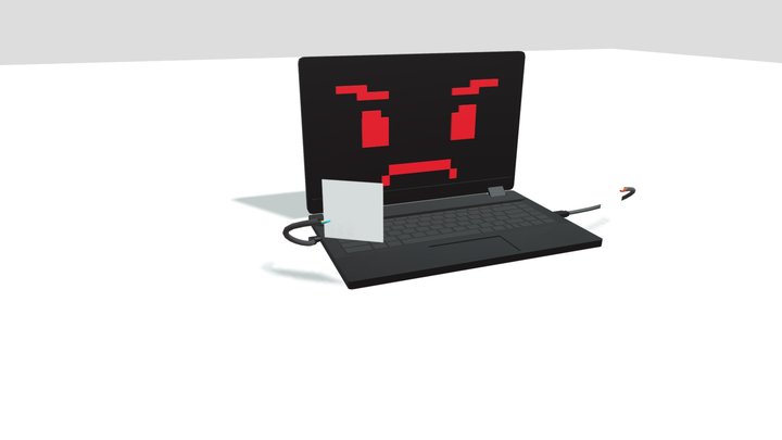 Laptop Antivirus 3D Model