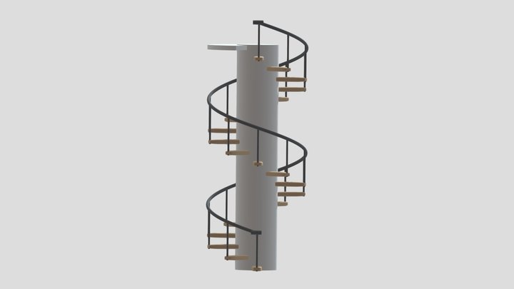 Spiral Stairs 3D Model