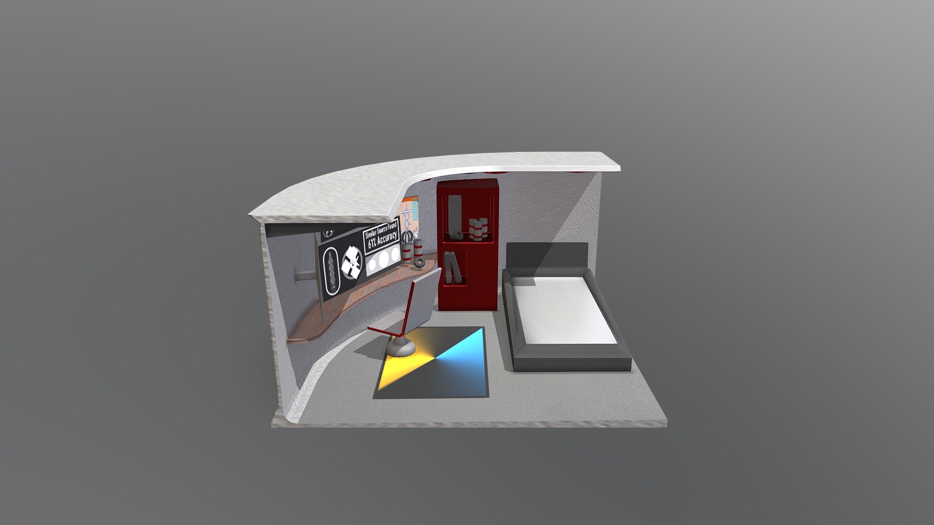 Assignment 2 Futuristic Bedroom Diorama