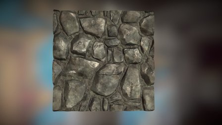 material stone wall zbrush + substance 3D Model