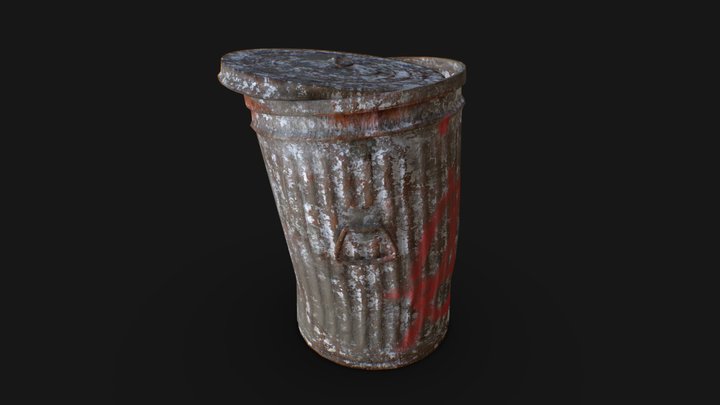 Realism Study; Garbage Can / Trash can 3D Model