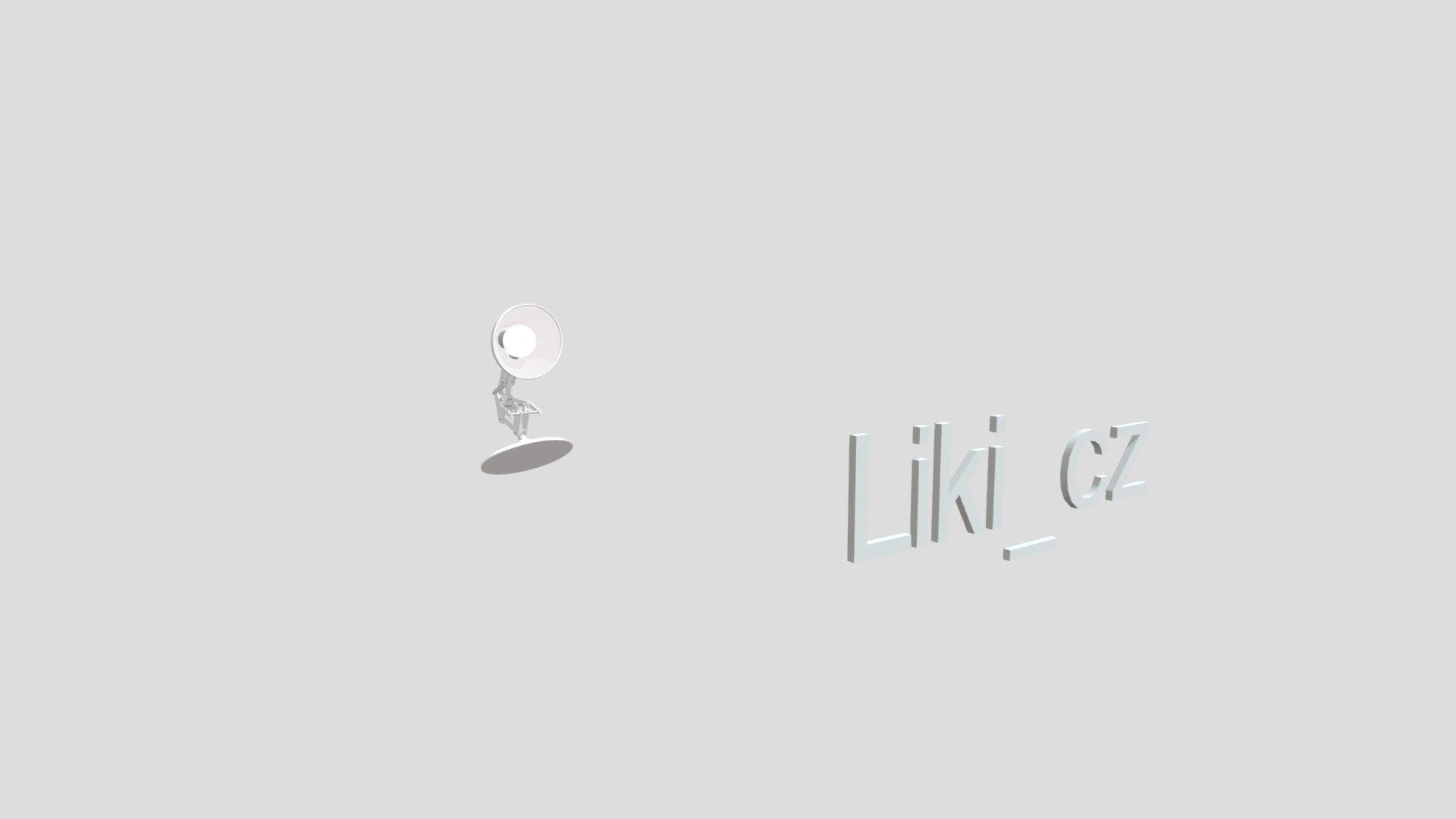 Liki_cz text with the pixar lamp