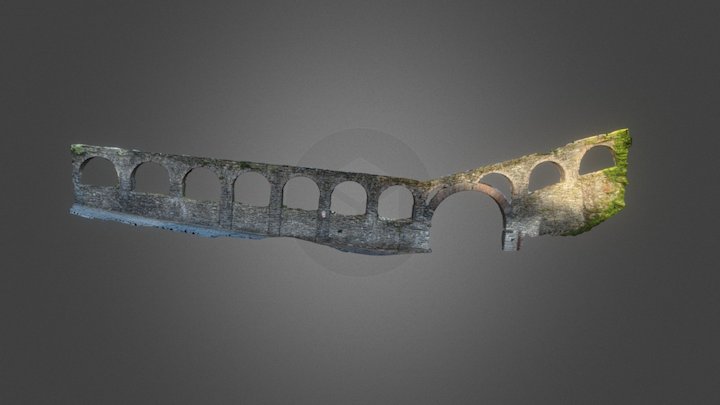 Roman aqueduct - 3D scanned 3D Model