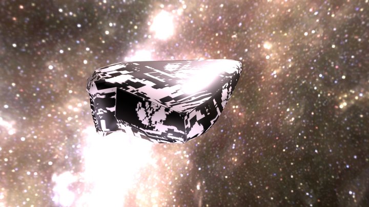 The Air General Black Spaceship 3D Model