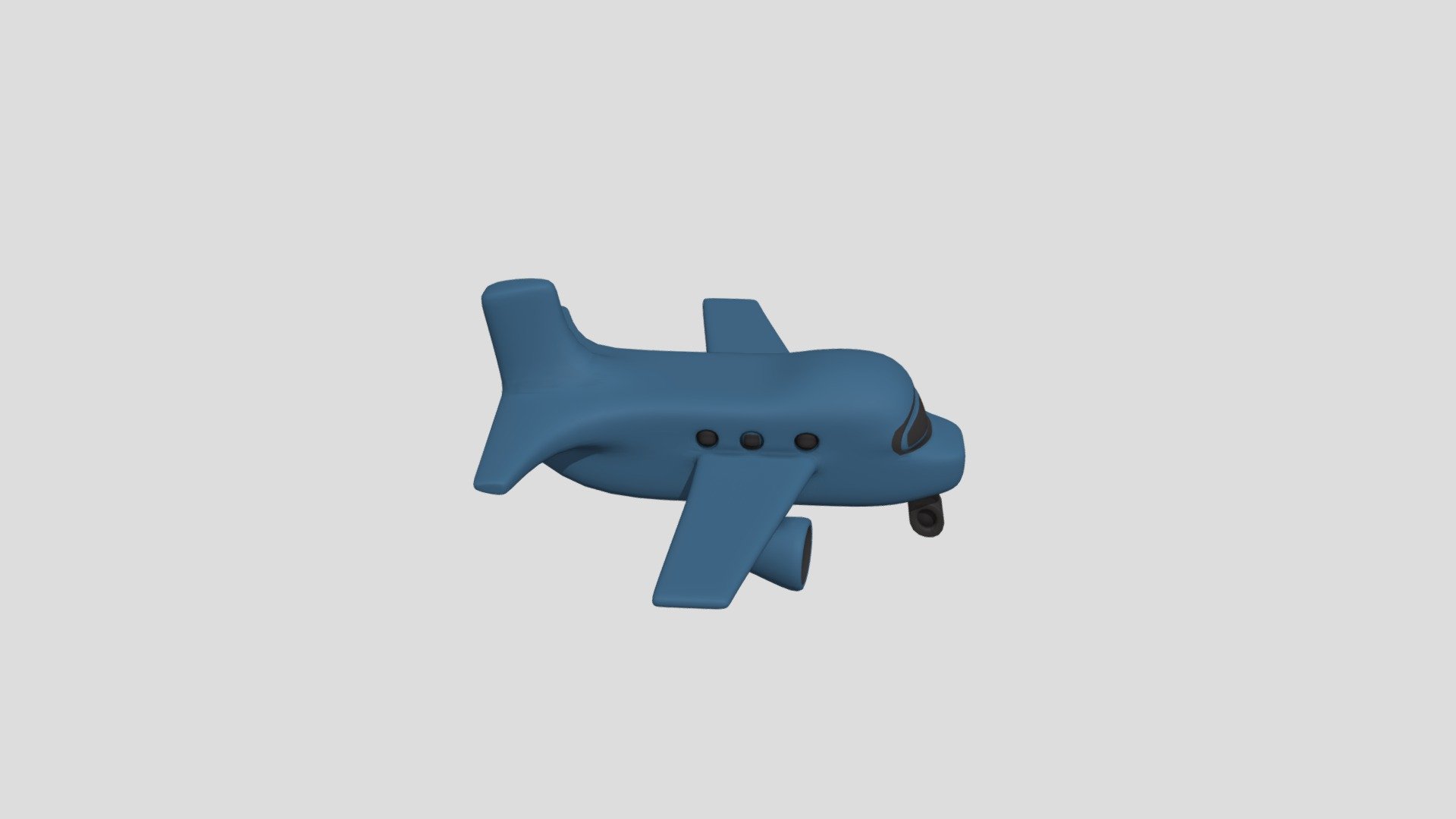 3D Cartoon Airplane Model