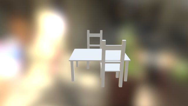 Tabel And Chair 3D Model