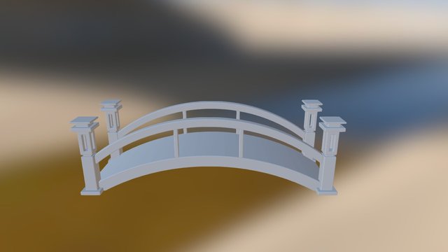 Pond Bridge Design 3D Model