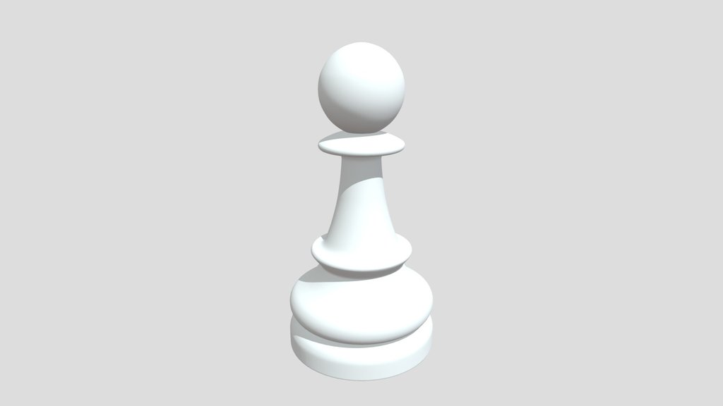 Chess Pawn High-Poly free 3D model
