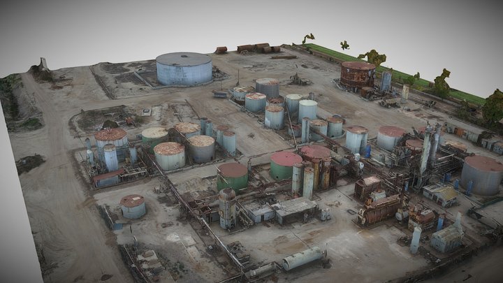 Abandoned Refinery 3D Model