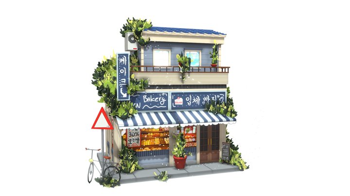 Korean Bakery 3D Model