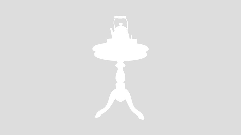Tea Set On Round Side Table