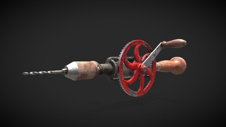 Millers Falls No. 980 Drill | Game Ready Model 3D Model