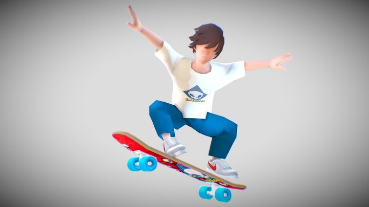 SkateBoarding 3D Model