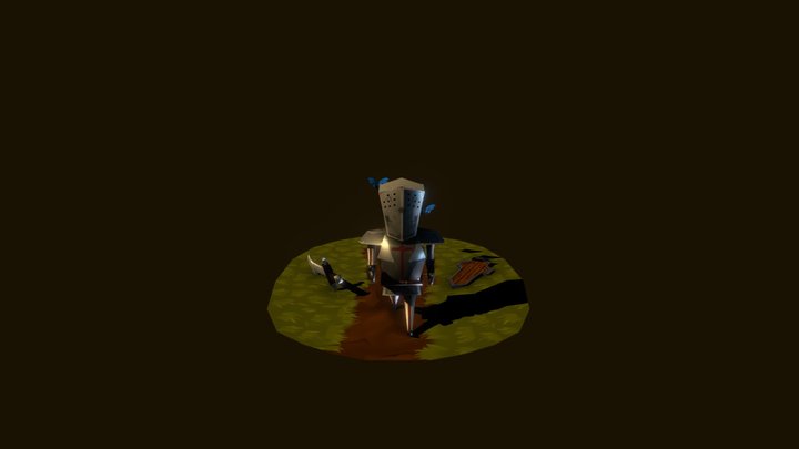 Knight Scene 3D Model