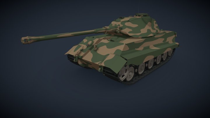 Tank Pz.Kpfw.VI Ausf.B «Porshe Tiger II» 3D Model