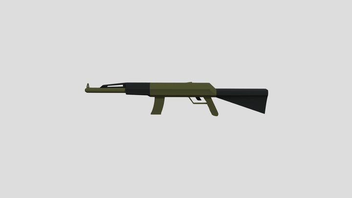 Stylized rifle 4 3D Model