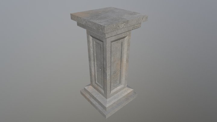 Stone Pedestal 3D Model