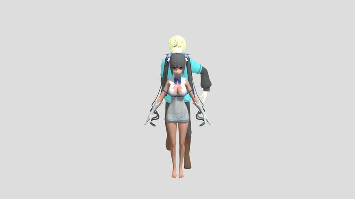Anime hugged animation ( Rigged)